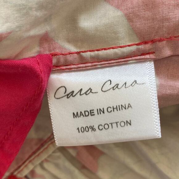 CARA CARA Lexa Floral Tiered Smocked Mini Dress Raspberry Pink White,Large - Picture 14 of 16